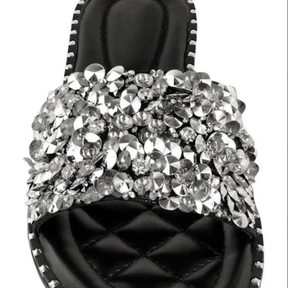 Embellished Black Sandals - Picture 3 of 4